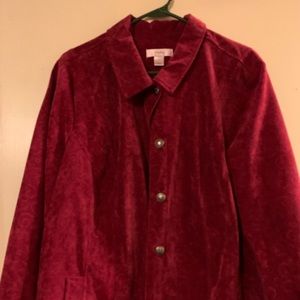 CJ Banks Corduroy Red Blazer size 3x